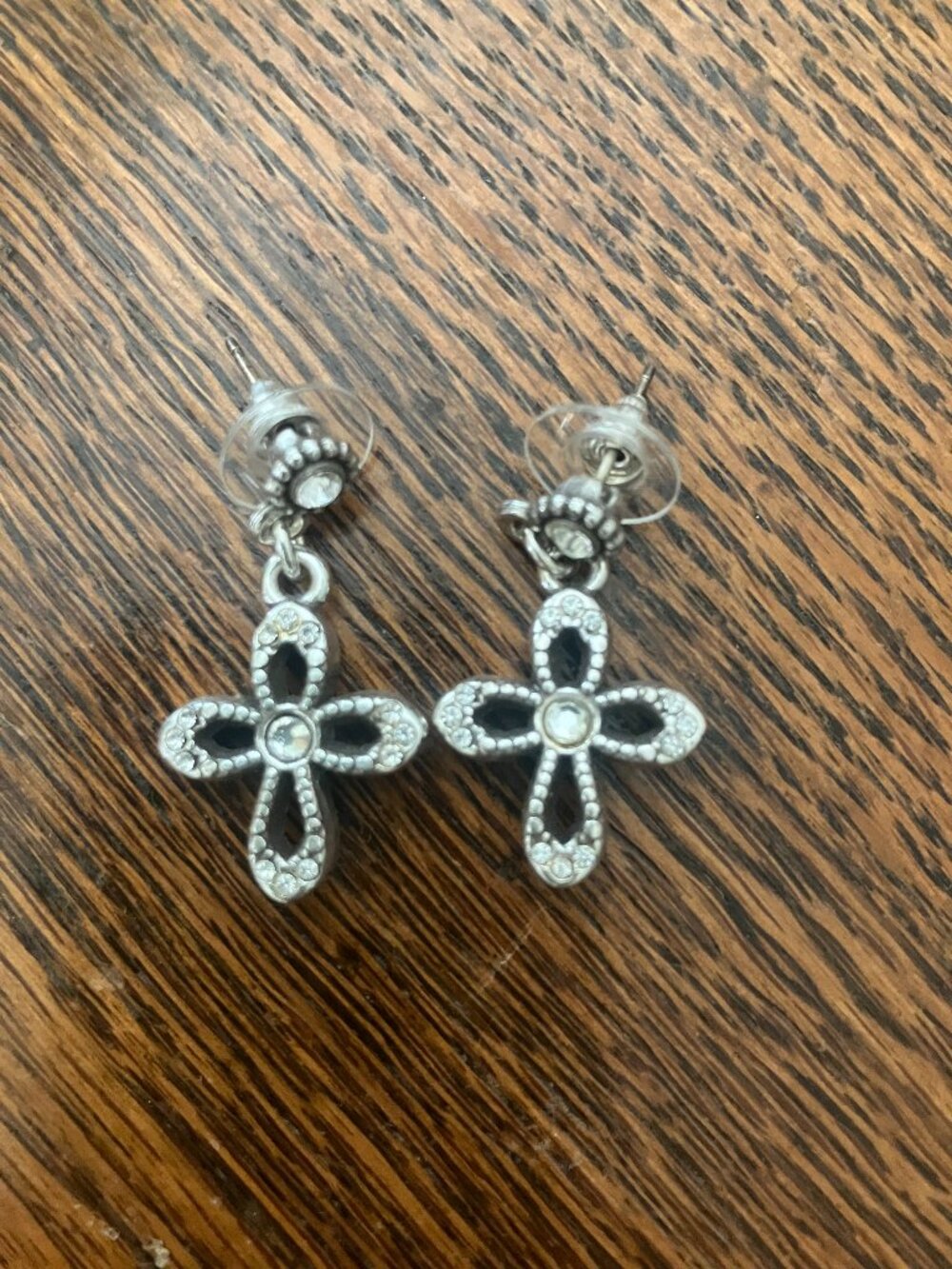 Brighton Cross Rhinestone Earrings